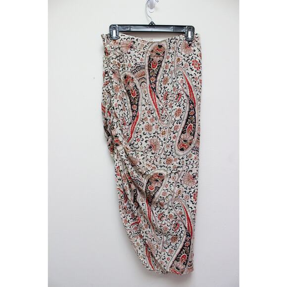 NWT Veronica Beard Herst Oat Slit Silk Asymmetrical Skirt Size 6 - Picture 4 of 5